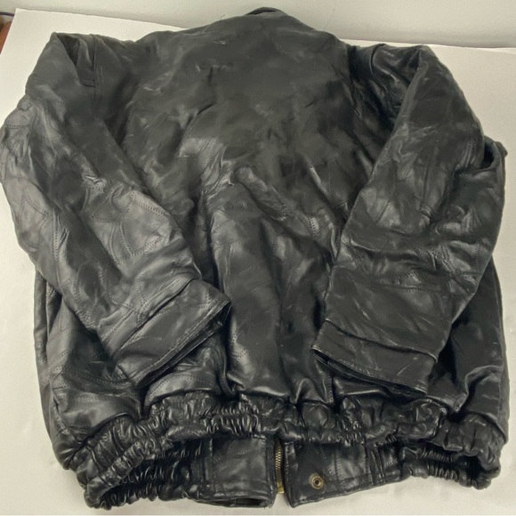Maxam Mens XL Black Top Grain Lambskin Leather Patchwork Coat SEE ALL - Picture 7 of 8